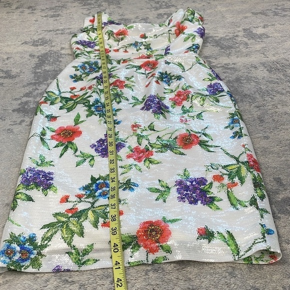 NWT Black Halo Jackie O Sheath Dress in Garden Party Sequin Sparkle Sz 4 - Picture 11 of 16